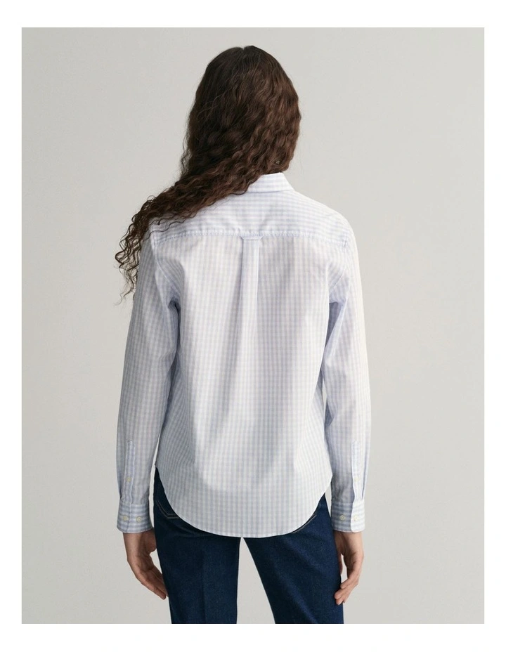 Regular Fit Gingham Poplin Shirt image 2