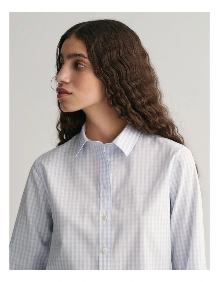Regular Fit Gingham Poplin Shirt image 3