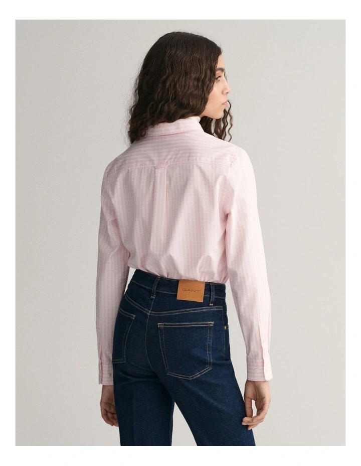 Regular Fit Gingham Poplin Shirt image 2