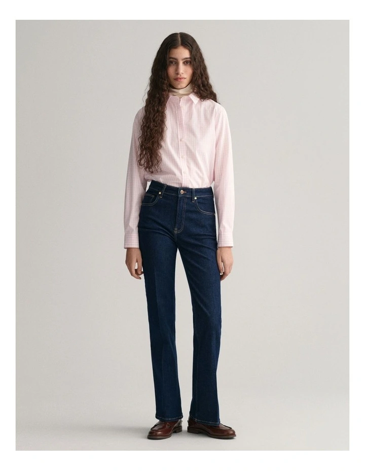 Regular Fit Gingham Poplin Shirt image 3