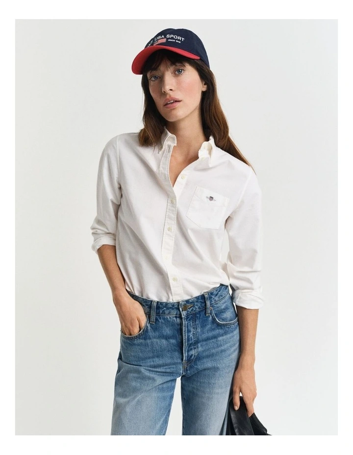 Regular Oxford Shirt in White image 1