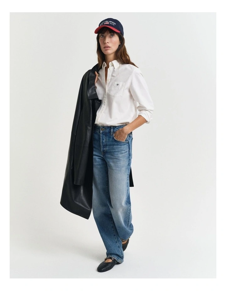 Regular Oxford Shirt in White image 3