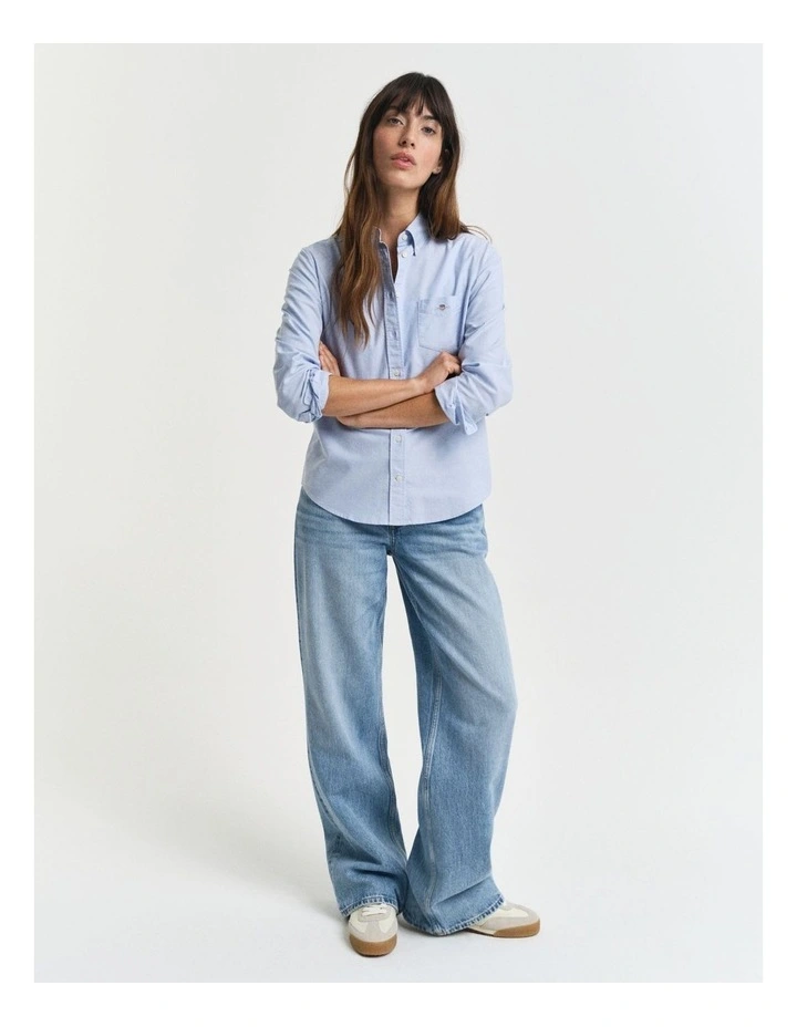 Regular Oxford Shirt in Light Blue image 3