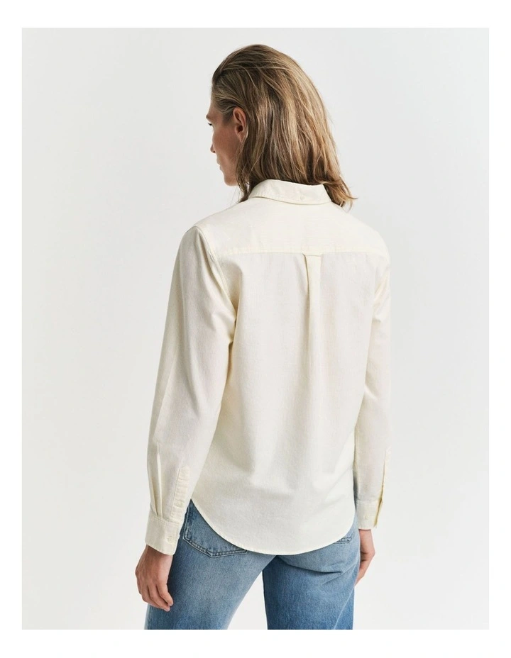 Regular Classic Oxford Striped Shirt in Dusty Light Yellow image 2