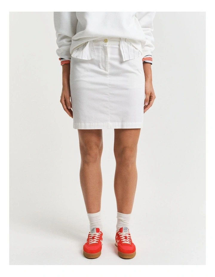 Chino Skirt in Eggshell image 1