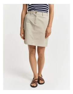 Chino Skirt in Dry Sand