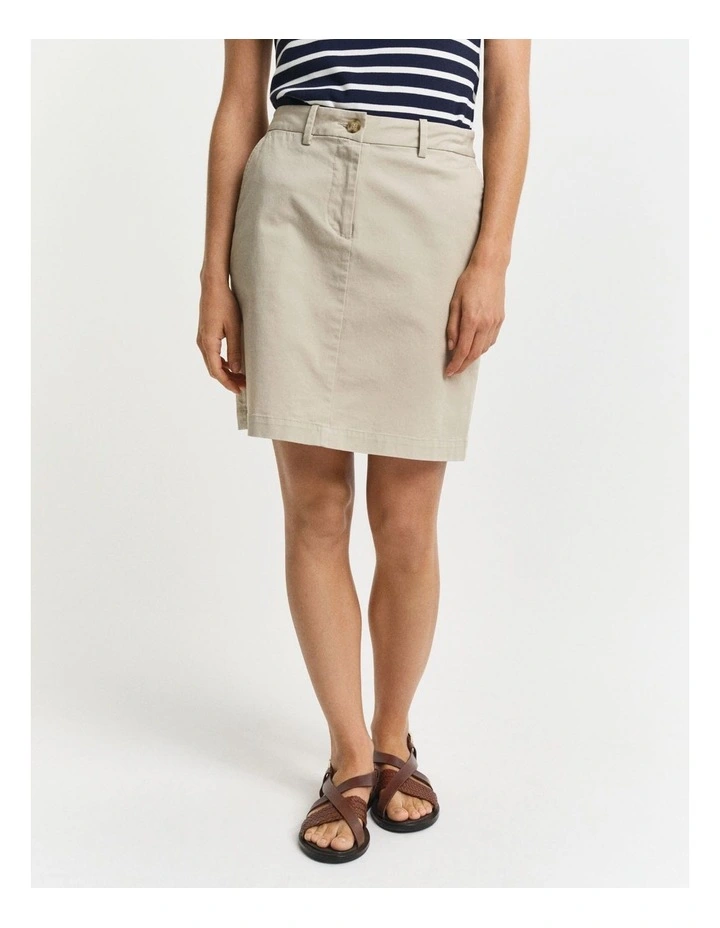 Chino Skirt in Dry Sand image 1