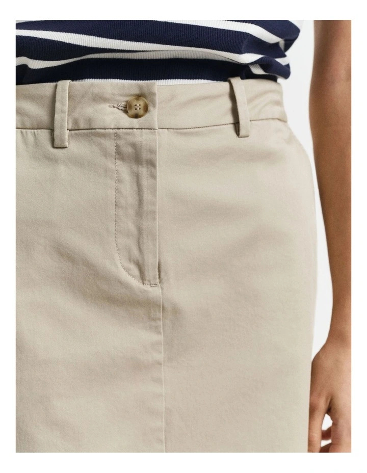 Chino Skirt in Dry Sand image 4