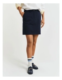 Chino Skirt in Evening Blue