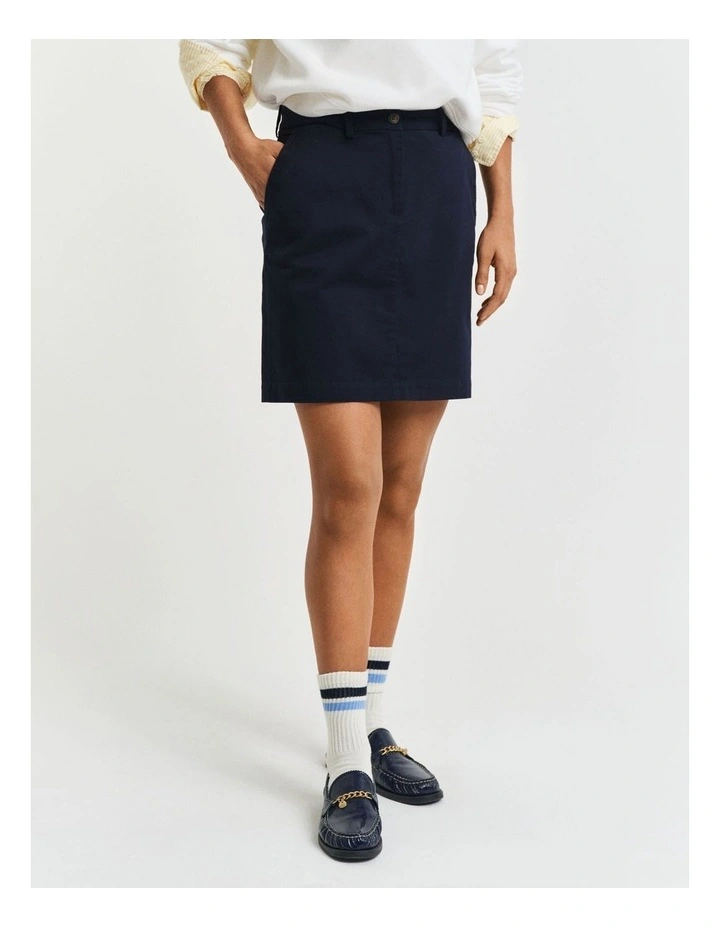 Chino Skirt in Evening Blue image 1