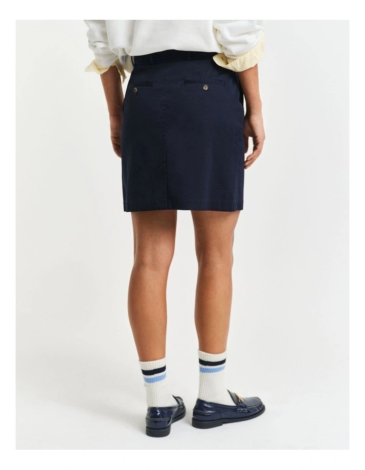 Chino Skirt in Evening Blue image 2