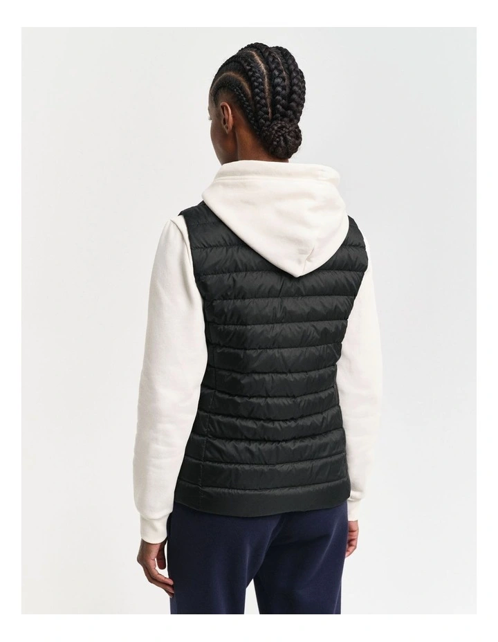 Light Down Vest in Black image 2