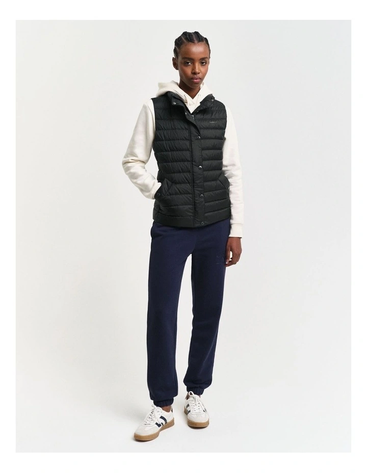 Light Down Vest in Black image 3