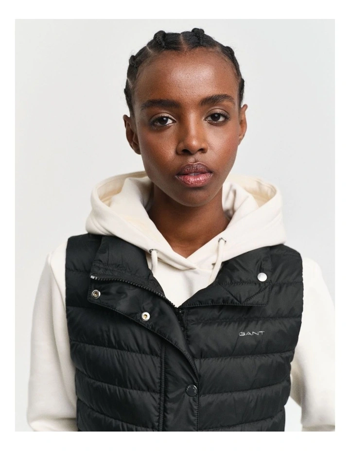 Light Down Vest in Black image 4