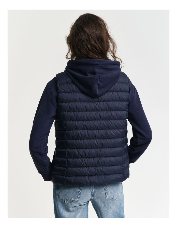 Light Down Vest in Evening Blue image 2