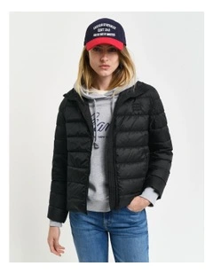Light Down Logo Jacket in Black