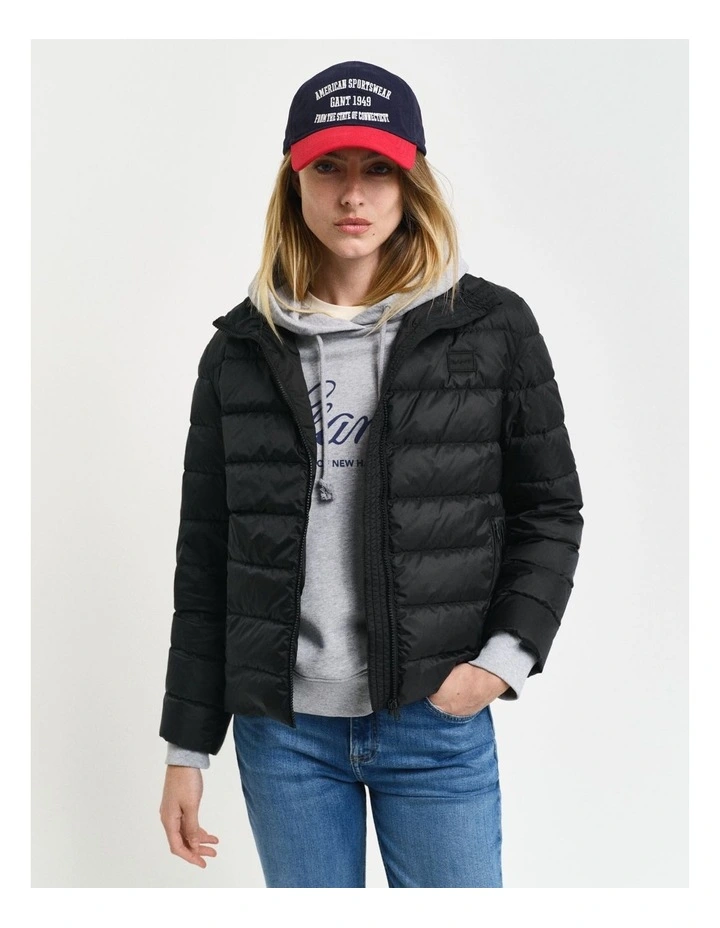 Light Down Logo Jacket in Black image 1