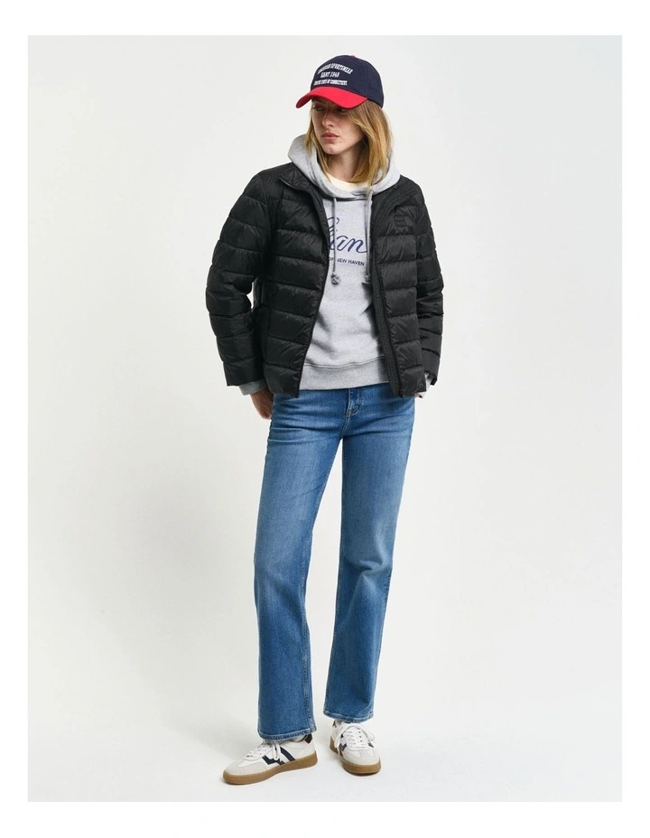 Light Down Logo Jacket in Black image 3