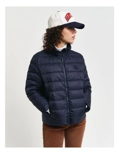 Light Down Logo Jacket in Evening Blue