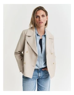 Spring Peacoat in Soft Oat