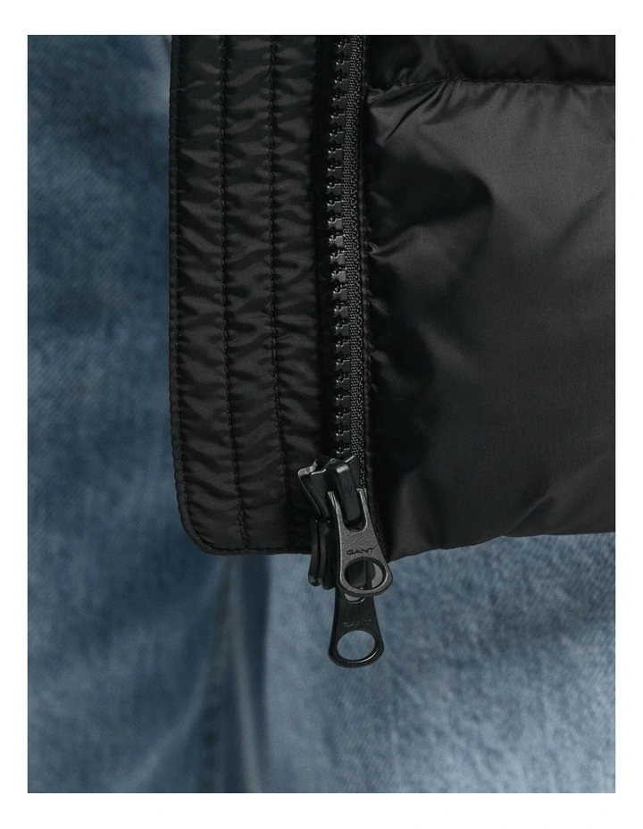 Light Down Coat in Black image 5