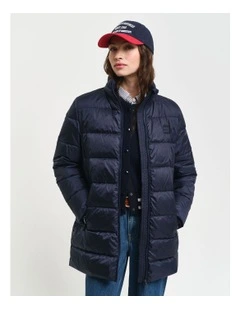 Light Down Coat in Evening Blue