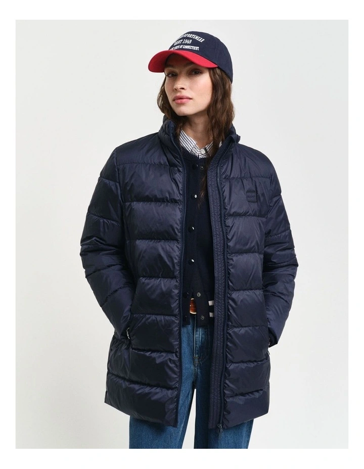 Light Down Coat in Evening Blue image 1
