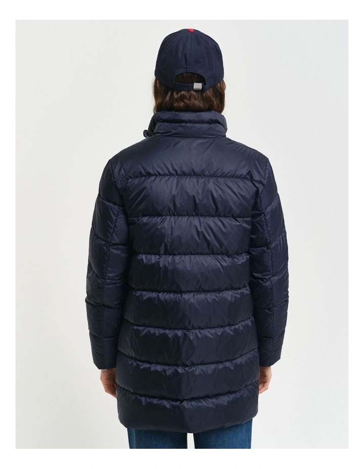 Light Down Coat in Evening Blue image 2