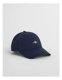 Shield Cotton Twill Cap in Marine