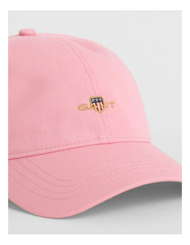 Shield Cotton Twill Cap in Geranium Pink image 3