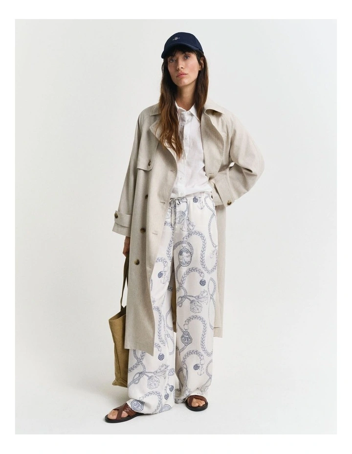 Relaxed Fit Sailing Print Drawstring Pant in Cream image 3