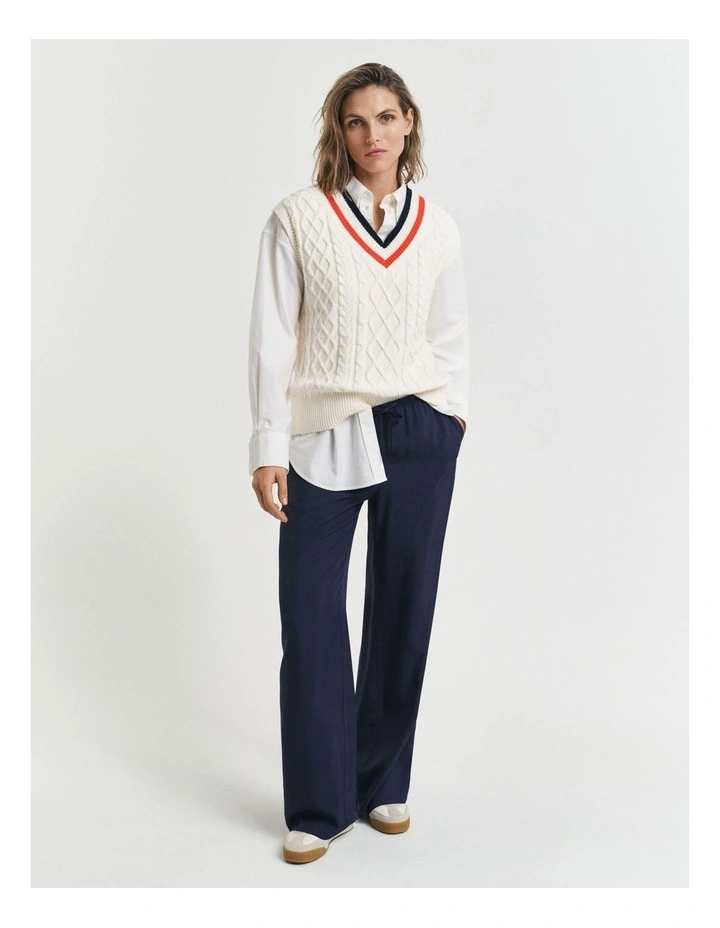 Relaxed Fit Drawstring Pants in Evening Blue image 3