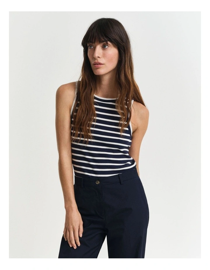 Striped Tank Top in Evening Blue image 1