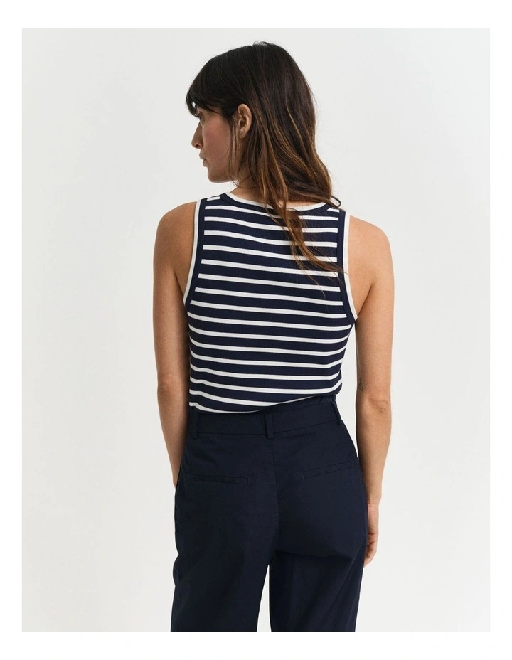 Striped Tank Top in Evening Blue image 2