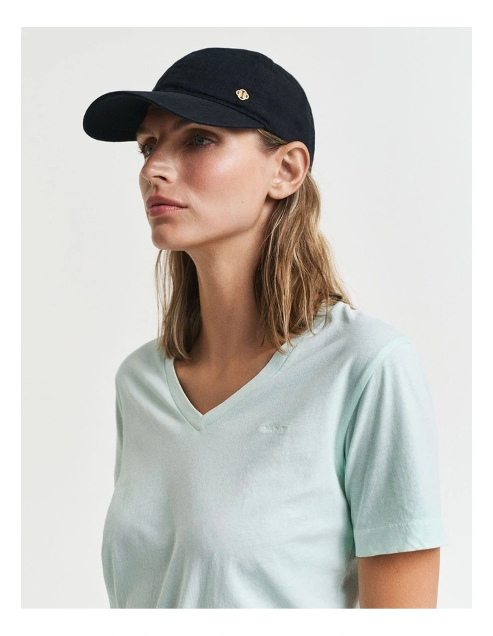 Regular Fit Sunfaded Short Sleeve V-Neck T-shirt in Faded Mint image 3