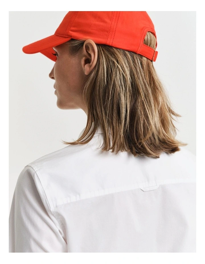 Slim Fit Poplin Shirt in White image 4