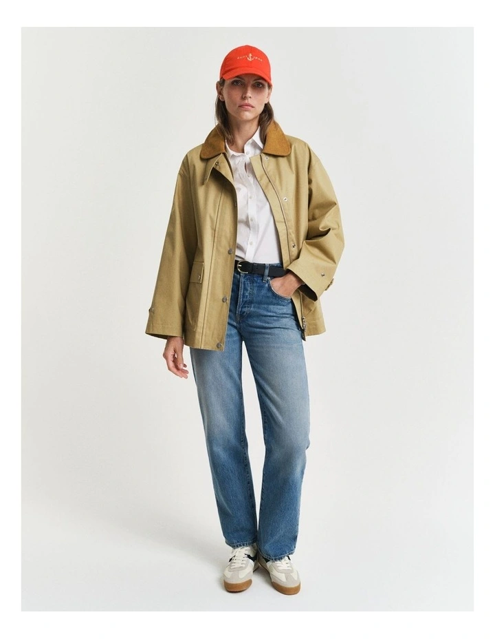 Slim Fit Poplin Shirt in White image 5