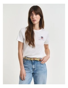 Archive Shield T-shirt in White