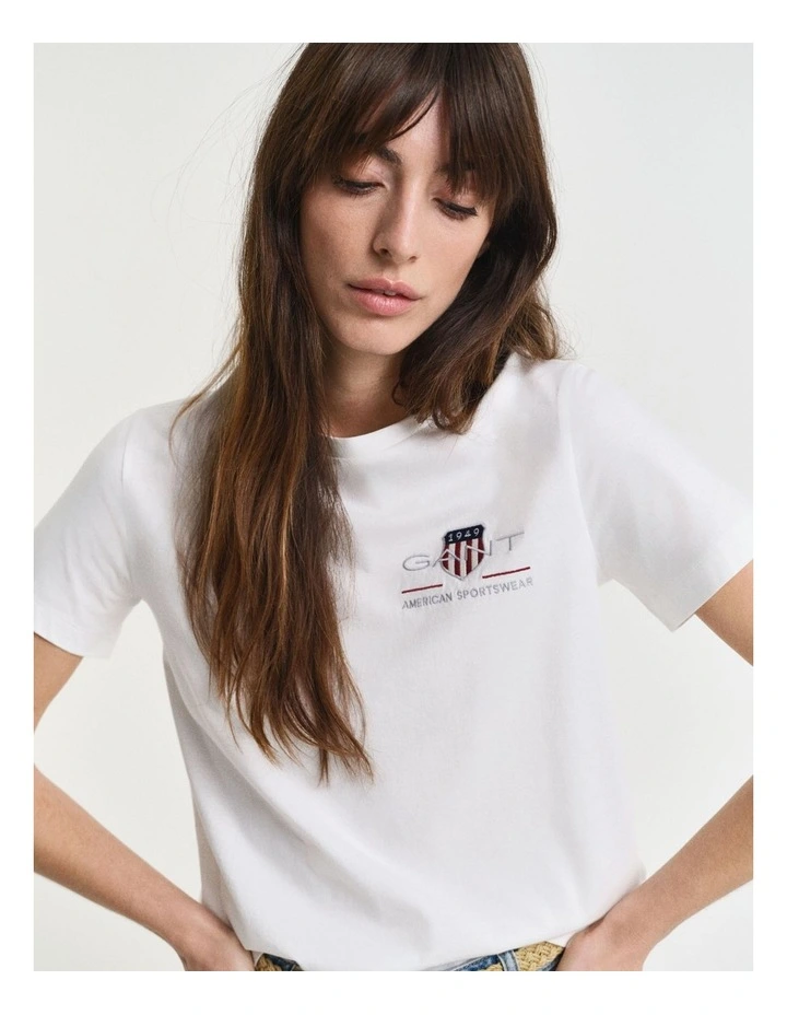 Archive Shield T-shirt in White image 3