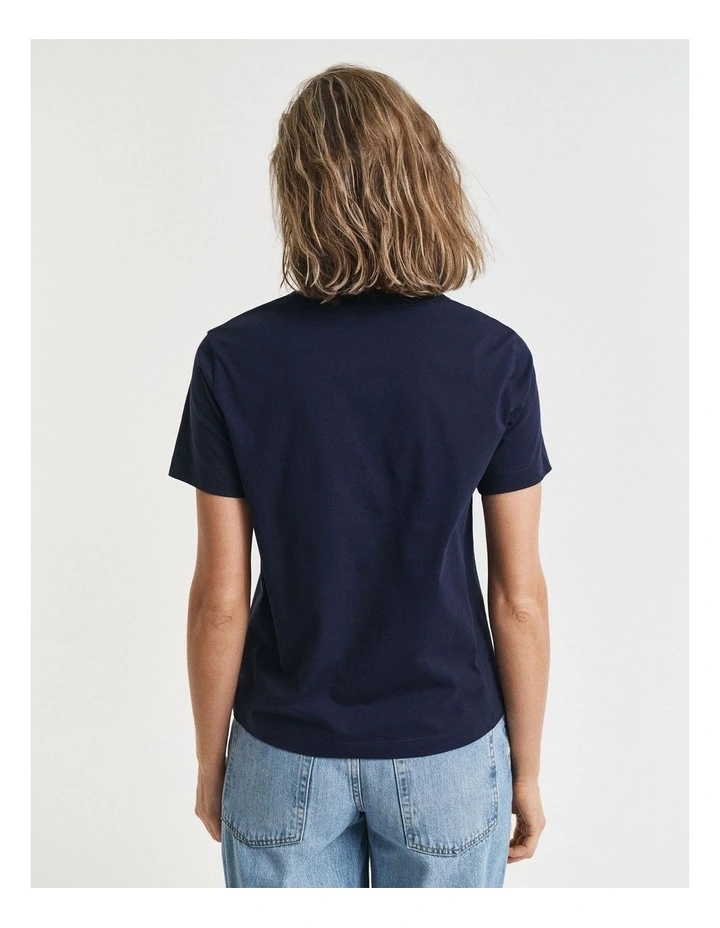 Archive Shield T-Shirt in Evening Blue image 2