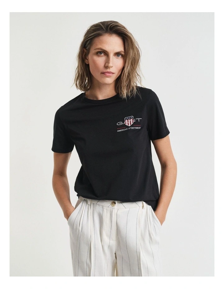 Archive Shield T-shirt in Black image 1