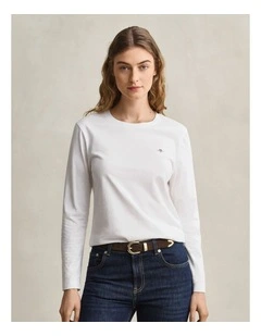 Shield Long Sleeve Tinshirt in White