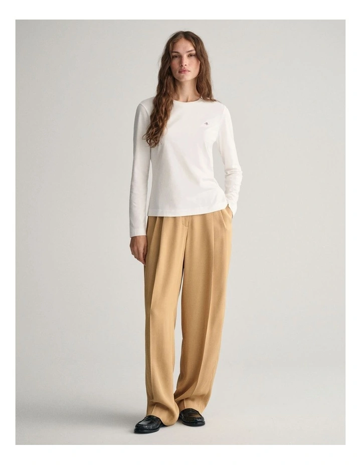 Shield Long Sleeve T-shirt in White image 3