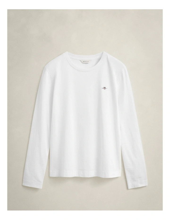 Shield Long Sleeve Tinshirt in White image 5