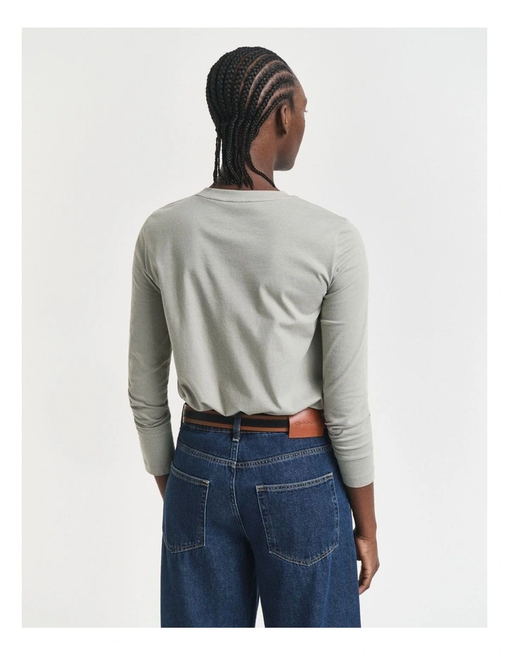 Shield Long Sleeve T-shirt in Faded Sage image 2