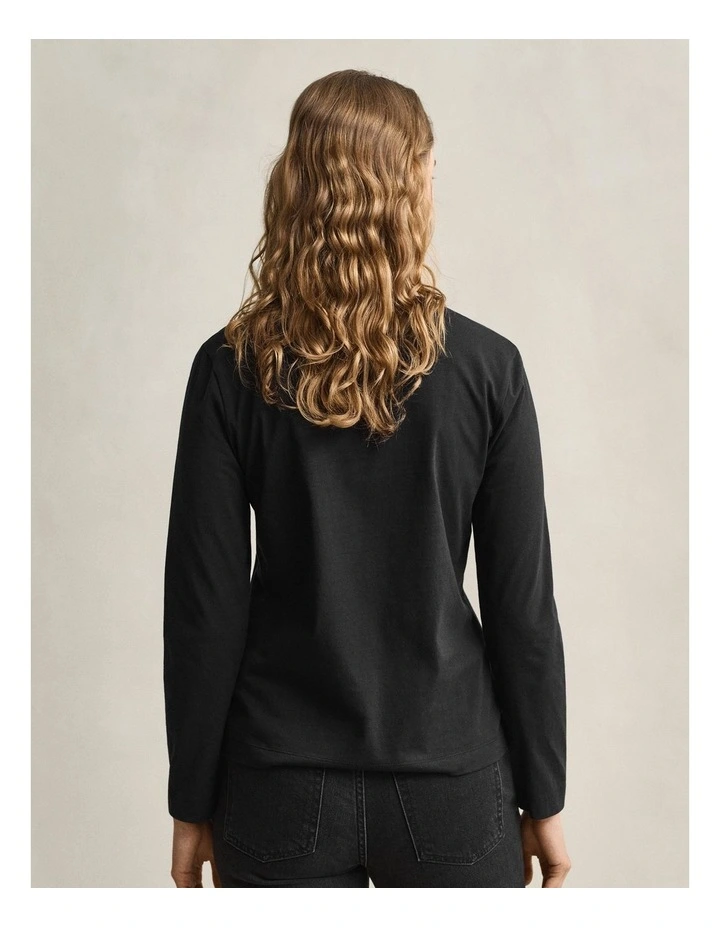 Shield Long Sleeve TinShirt in Black image 2