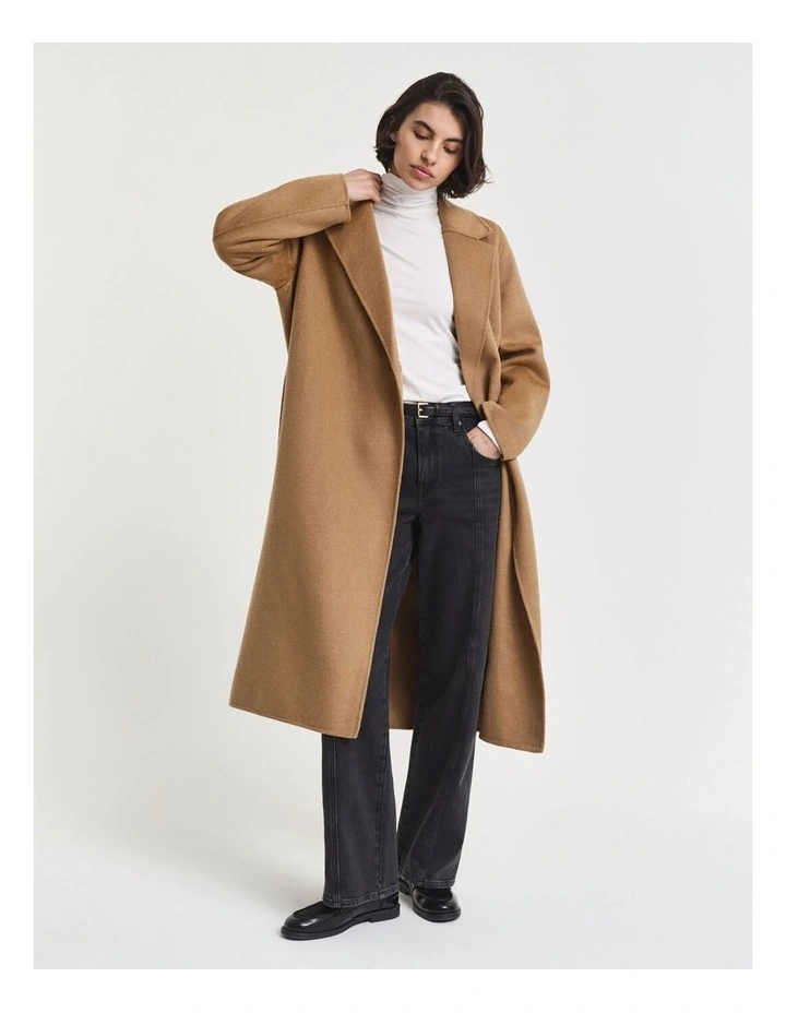 Lightweight Cotton Turtleneck Top in Eggshell image 3