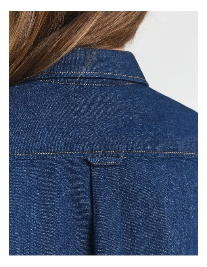 Regular Fit Denim Shirt in Dark Blue image 3