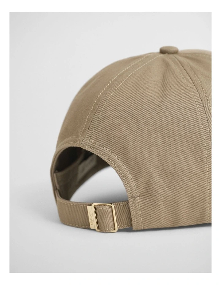 Shield Cotton Twill Cap in Taupe Beige image 2