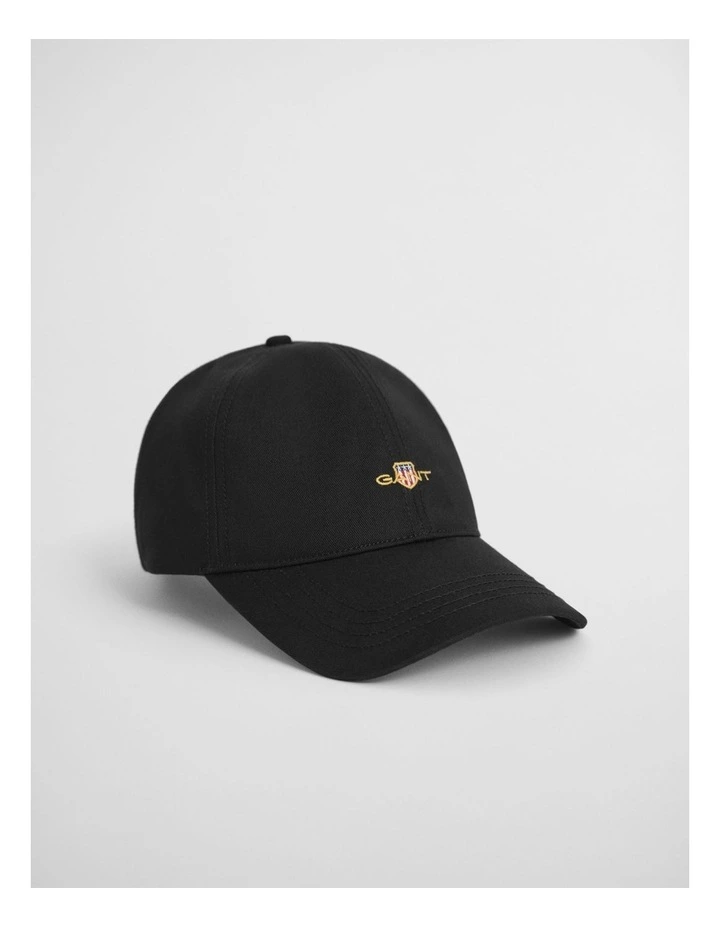 Shield Cotton Twill Cap in Black image 1